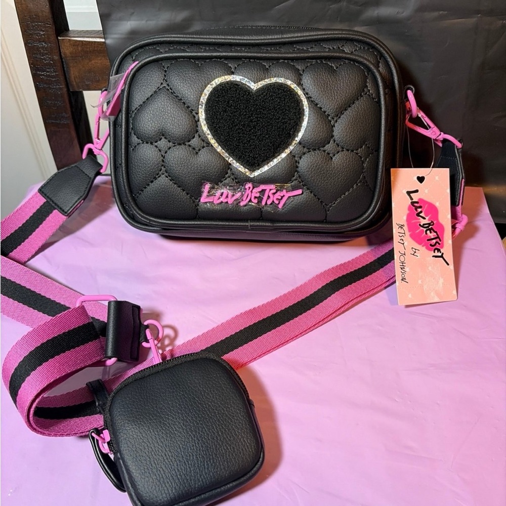 Betsey Johnson Heart Crossbody Bag